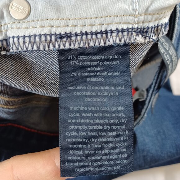 Tommy Jeans Straight Highrise Ankle Dark Wash Stretch Raw Hem Size 12 Size 31 - Picture 9 of 12